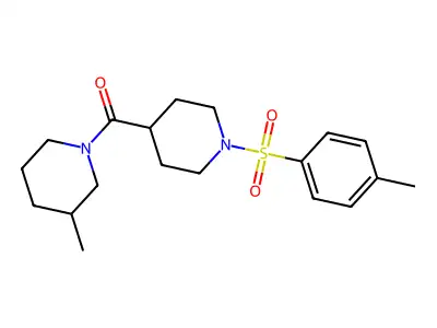 (3-Methylpiperidin-1-yl)(1-tosylpiperidin-4-yl)methanone structure