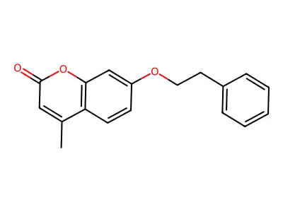4-Methyl-7-(2-phenylethoxy)chromen-2-one structure