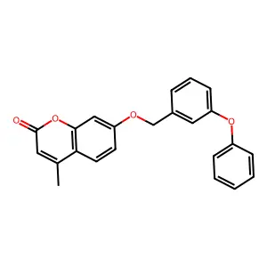 4-Methyl-7-[(3-phenoxyphenyl)methoxy]chromen-2-one structure