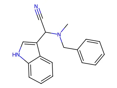 [benzyl(methyl)amino](1H-indol-3-yl)acetonitrile structure