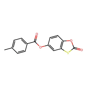 2-氧代苯并[d][1,3]氧硫杂环戊-5-基 4-甲基苯甲酸酯 structure