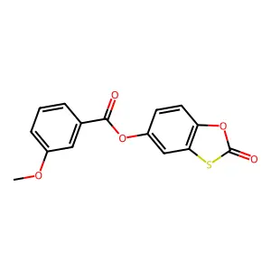 2-氧代苯并[d][1,3]氧硫杂环戊-5-基3-甲氧基苯甲酸酯 structure