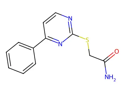 2-(4-Phenylpyrimidin-2-yl)sulfanylacetamide structure