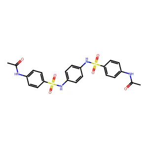 N-[4-[[4-[(4-acetamidophenyl)sulfonylamino]phenyl]sulfamoyl]phenyl]acetamide structure