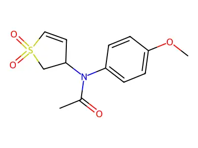 N-(1,1-dioxido-2,3-dihydrothiophen-3-yl)-N-(4-methoxyphenyl)acetamide structure
