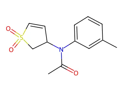 N-(1,1-dioxido-2,3-dihydrothiophen-3-yl)-N-(m-tolyl)acetamide structure