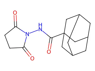N-(2,5-dioxopyrrolidin-1-yl)adamantane-1-carboxamide structure
