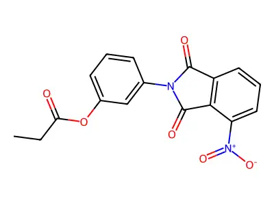3-(4-Nitro-1,3-dioxoisoindolin-2-yl)phenyl propionate structure