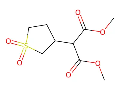 Dimethyl 2-(1,1-dioxothiolan-3-yl)propanedioate structure