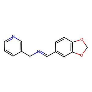 (E)-[(2H-1,3-benzodioxol-5-yl)methylidene][(pyridin-3-yl)methyl]amine structure