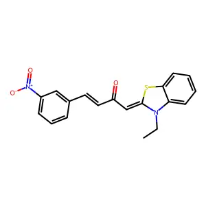 (1E,3E)-1-(3-ethylbenzo[d]thiazol-2(3H)-ylidene)-4-(3-nitrophenyl)but-3-en-2-one structure
