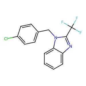 1-[(4-Chlorophenyl)methyl]-2-(trifluoromethyl)benzimidazole structure