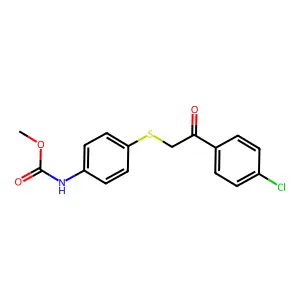 Methyl 4-{[2-(4-chlorophenyl)-2-oxoethyl]thio}phenylcarbamate structure