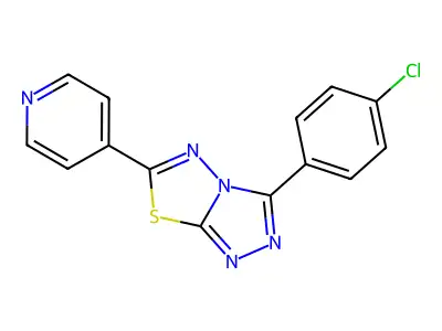 3-(4-Chlorophenyl)-6-(4-pyridinyl)[1,2,4]triazolo[3,4-b][1,3,4]thiadiazole structure