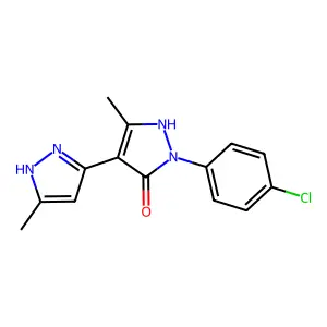 1-(4-Chlorophenyl)-1'-H-3,3'-dimethyl-5-hydroxy[4,5']-bipyrazol structure