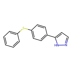 5-(4-phenylsulfanylphenyl)-1H-pyrazole structure