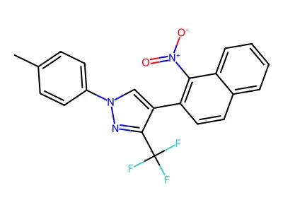 1-(4-methylphenyl)-4-(1-nitro-2-naphthyl)-3-(trifluoromethyl)-1H-pyrazole structure
