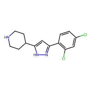 4-[3-(2,4-dichlorophenyl)-1H-pyrazol-5-yl]piperidine structure