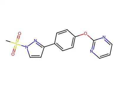2-{4-[1-(methylsulfonyl)-1H-pyrazol-3-yl]phenoxy}pyrimidine structure