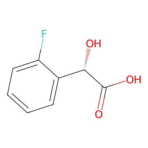 (2S)-2-(2-fluorophenyl)-2-hydroxyacetic acid structure