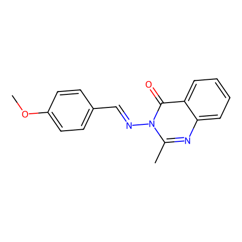 2-Methyl-3-(4-methoxybenzylidenamino)-4(3h)-quinazolone structure