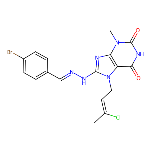C17H16BrClN6O2 structure