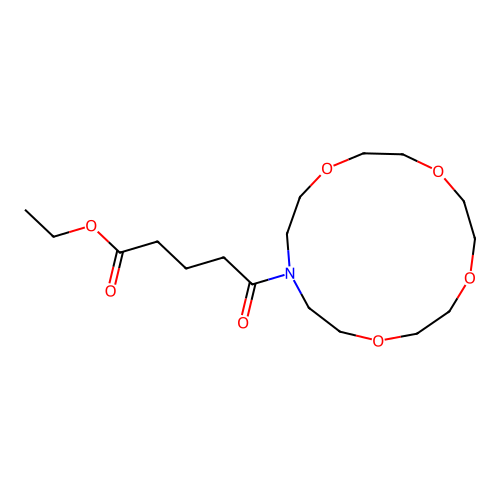 Ethyl 5-oxo-5-(1,4,7,10-tetraoxa-13-azacyclopentadecan-13-yl)pentanoate structure