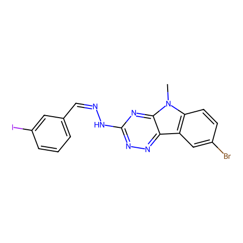 C17H12BrIN6 structure