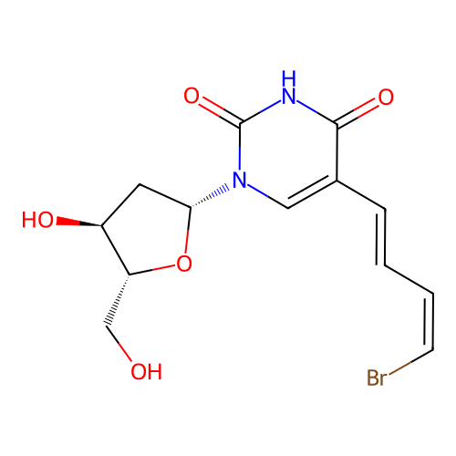 5-(4-Bromo-1E,3Z-butadienyl)-2'-deoxyuridine structure