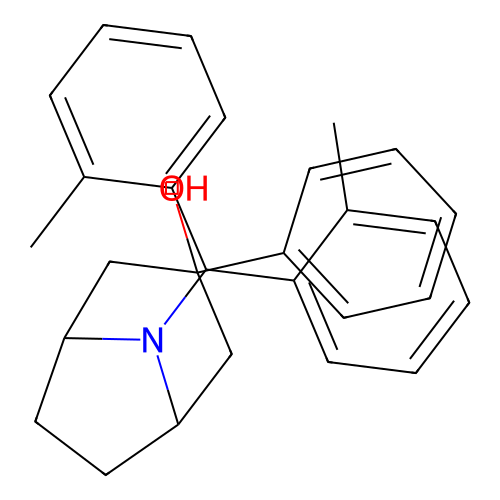 8-(Bis(2-methylphenyl)methyl)-3-phenyl-8-azabicyclo(3.2.1)octan-3-ol structure