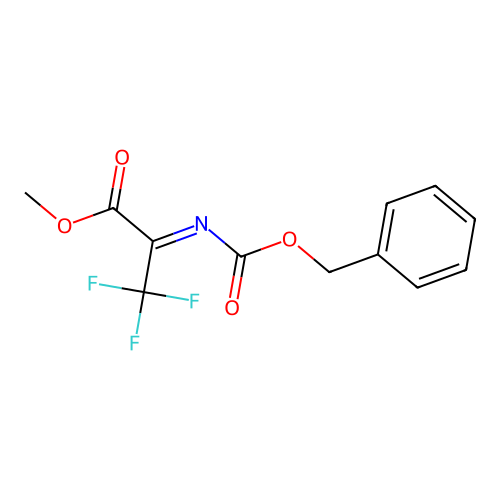 Methyl 2-benzyloxycarbonylimino-3,3,3-trifluoropropionate structure