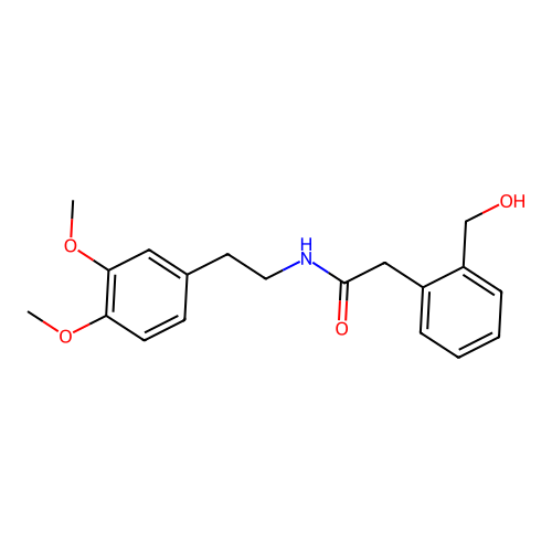 N-[2-(3,4-dimethoxyphenyl)ethyl]-2-[2-(hydroxymethyl)phenyl]acetamide structure