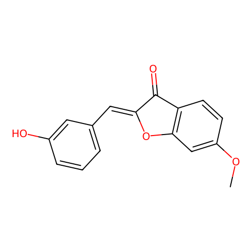 2-[(3-Hydroxyphenyl)methylene]-6-methoxybenzo[b]furan-3-one structure