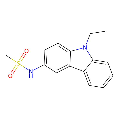 N-(9-ethylcarbazol-3-yl)methanesulfonamide structure