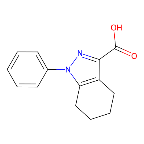 1-phenyl-4,5,6,7-tetrahydro-1H-indazole-3-carboxylic acid structure