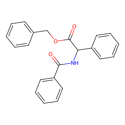 Benzyl phenyl[(phenylcarbonyl)amino]acetate structure