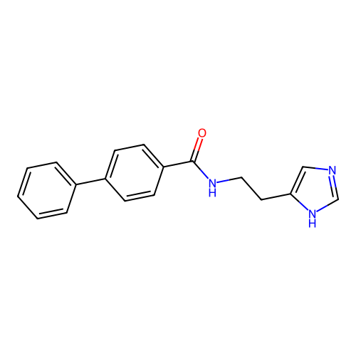 N-[2-(1H-imidazol-5-yl)ethyl]-4-phenylbenzamide structure