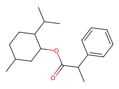 2-Phenyl-propionic acid 2-isopropyl-5-methyl-cyclohexyl ester structure
