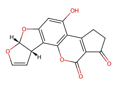 Aflatoxin P1 structure