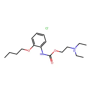 Carbanilic acid, o-butoxy-, 2-(diethylamino)ethyl ester, monohydrochloride structure