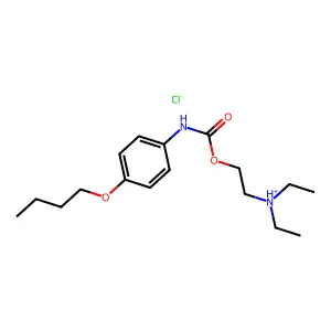 2-(Diethylamino)ethyl (4-butoxyphenyl)carbamate--hydrogen chloride (1/1) structure