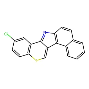 (1)BENZOTHIOPYRANO(4,3-b)INDOLE, 2-CHLOROBENZO(e)- structure