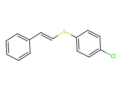 p-Chlorophenyl styryl sulphide structure