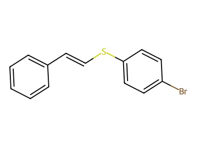 p-Bromophenyl styryl sulphide structure