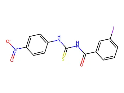 3-iodo-N-[(4-nitrophenyl)carbamothioyl]benzamide structure