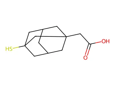 2-(3-Sulfanyl-1-adamantyl)acetic acid structure