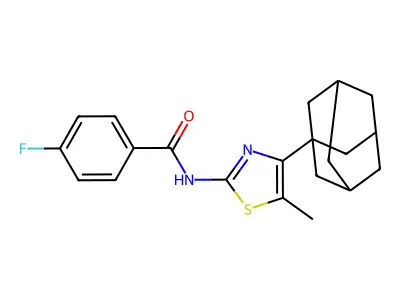 N-[4-(1-adamantyl)-5-methyl-1,3-thiazol-2-yl]-4-fluorobenzamide structure
