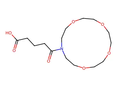 5-oxo-5-(1,4,7,10-tetraoxa-13-azacyclopentadec-13-yl)pentanoic Acid structure