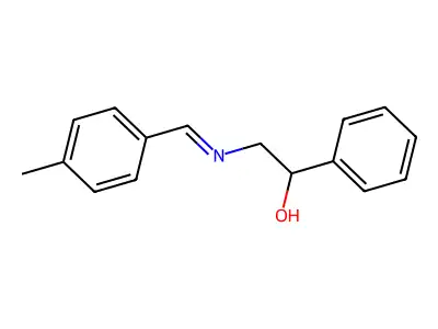 (E)-2-(4-Methylbenzylideneamino)-1-phenylethanol structure