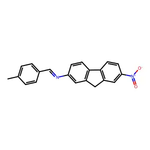 1-(4-methylphenyl)-N-(7-nitro-9H-fluoren-2-yl)methanimine structure